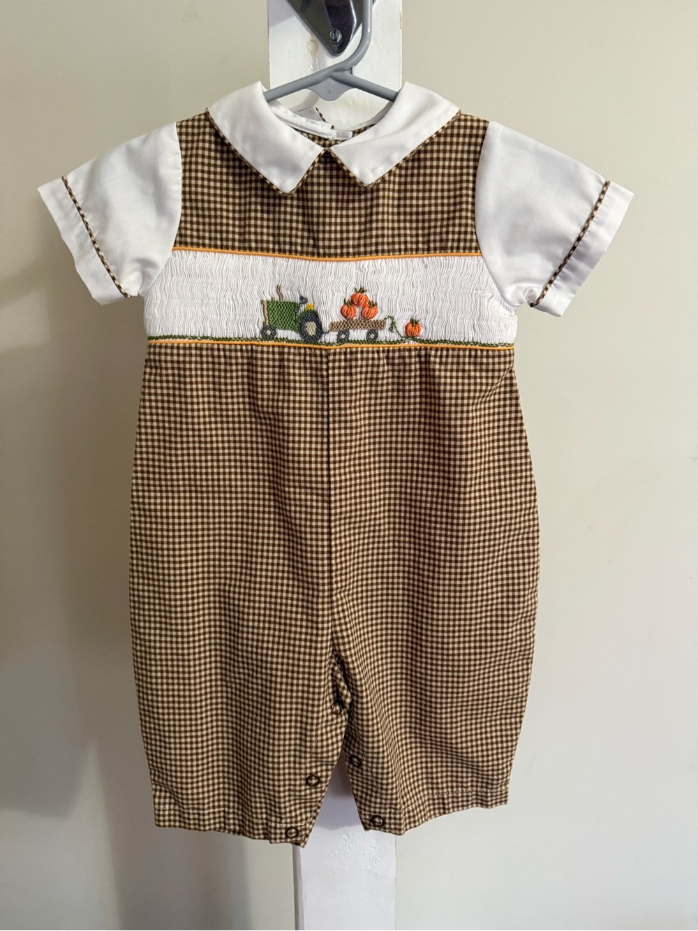Petit Ami Smocked Fall Romper